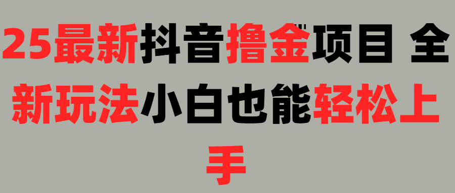 25最新抖音直播撸金项目，小白也能轻松上手！ - 晨鑫项目库-晨鑫项目库