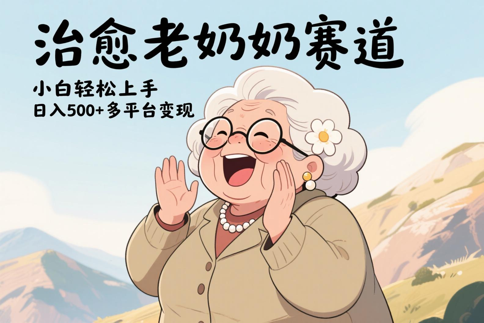 视频号治愈老奶奶赛道，小白轻松上手，日入500+多平台变现 - 晨鑫项目库-晨鑫项目库