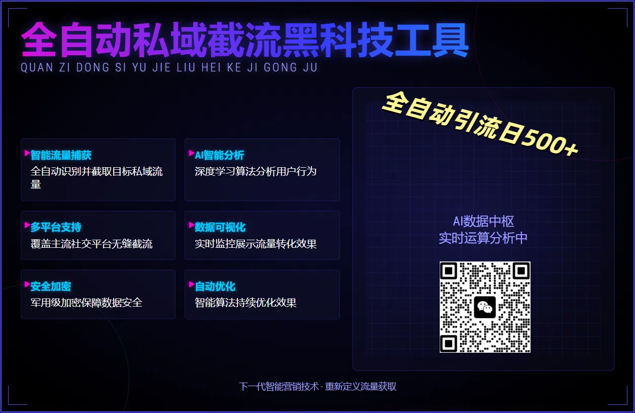 全自动私域截流黑科技工具——全自动引流日500+ - 晨鑫项目库-晨鑫项目库