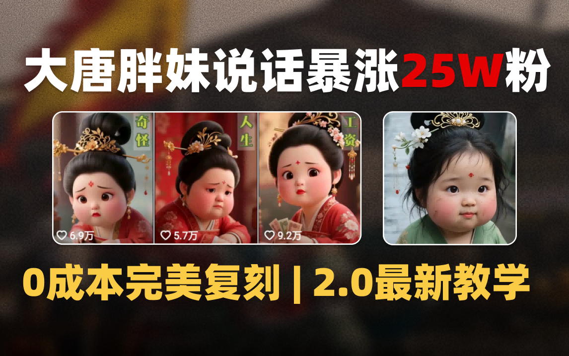 AI大唐胖贵妃说话2.0，40条视频暴涨40w粉，附独家变现攻略 - 晨鑫项目库-晨鑫项目库