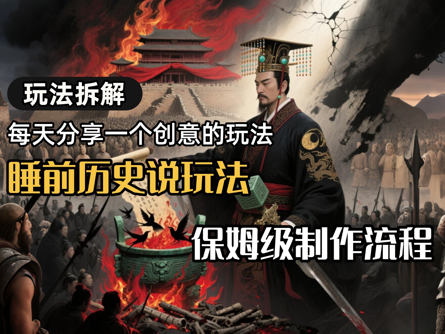 13条作品涨粉24.5万，全流程拆解睡前历史说，保姆级教程 - 晨鑫项目库-晨鑫项目库
